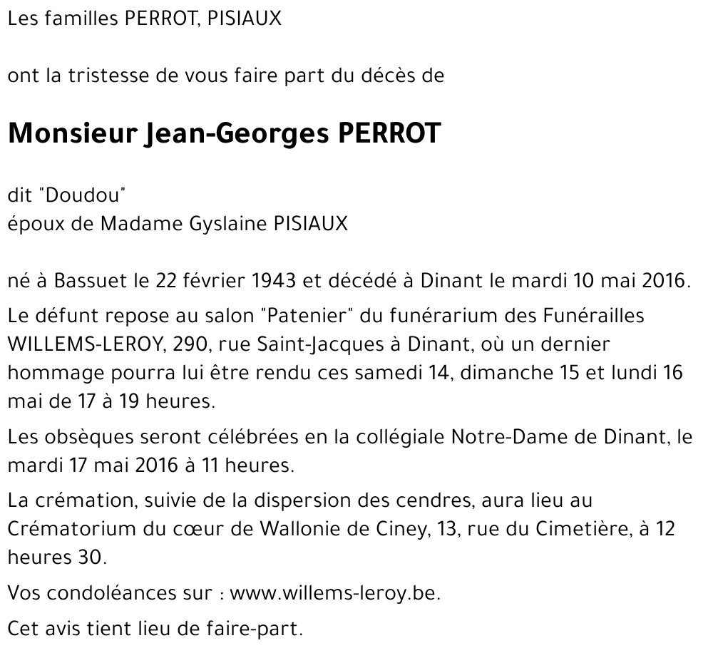 Jean-Georges PERROT