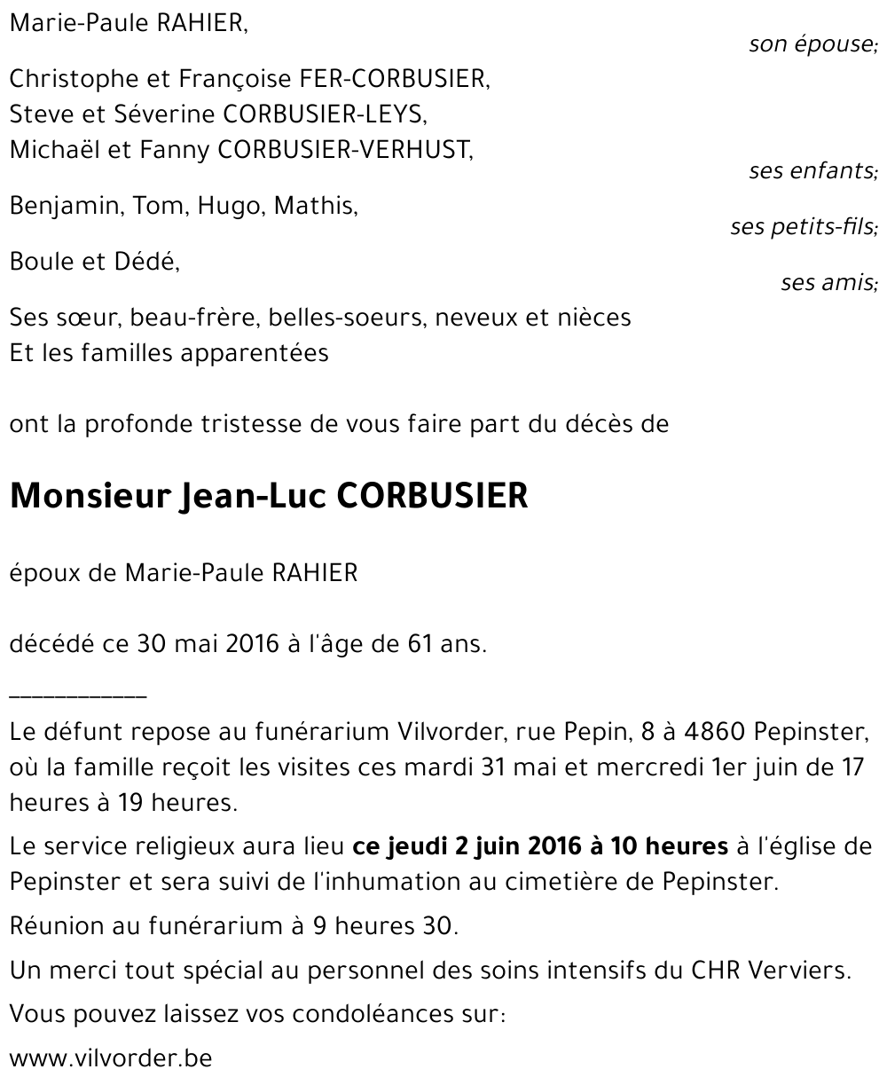 Jean-Luc CORBUSIER