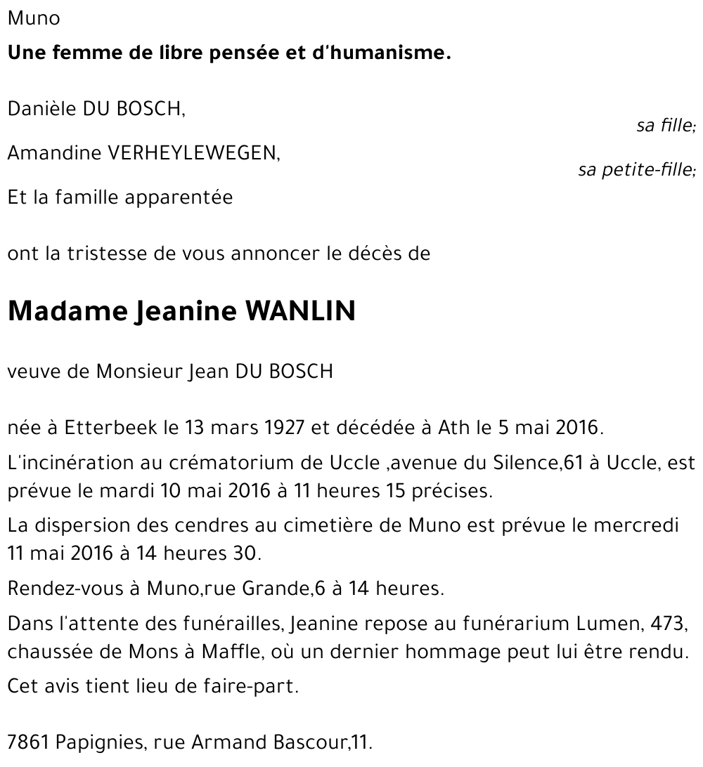Jeanine WANLIN