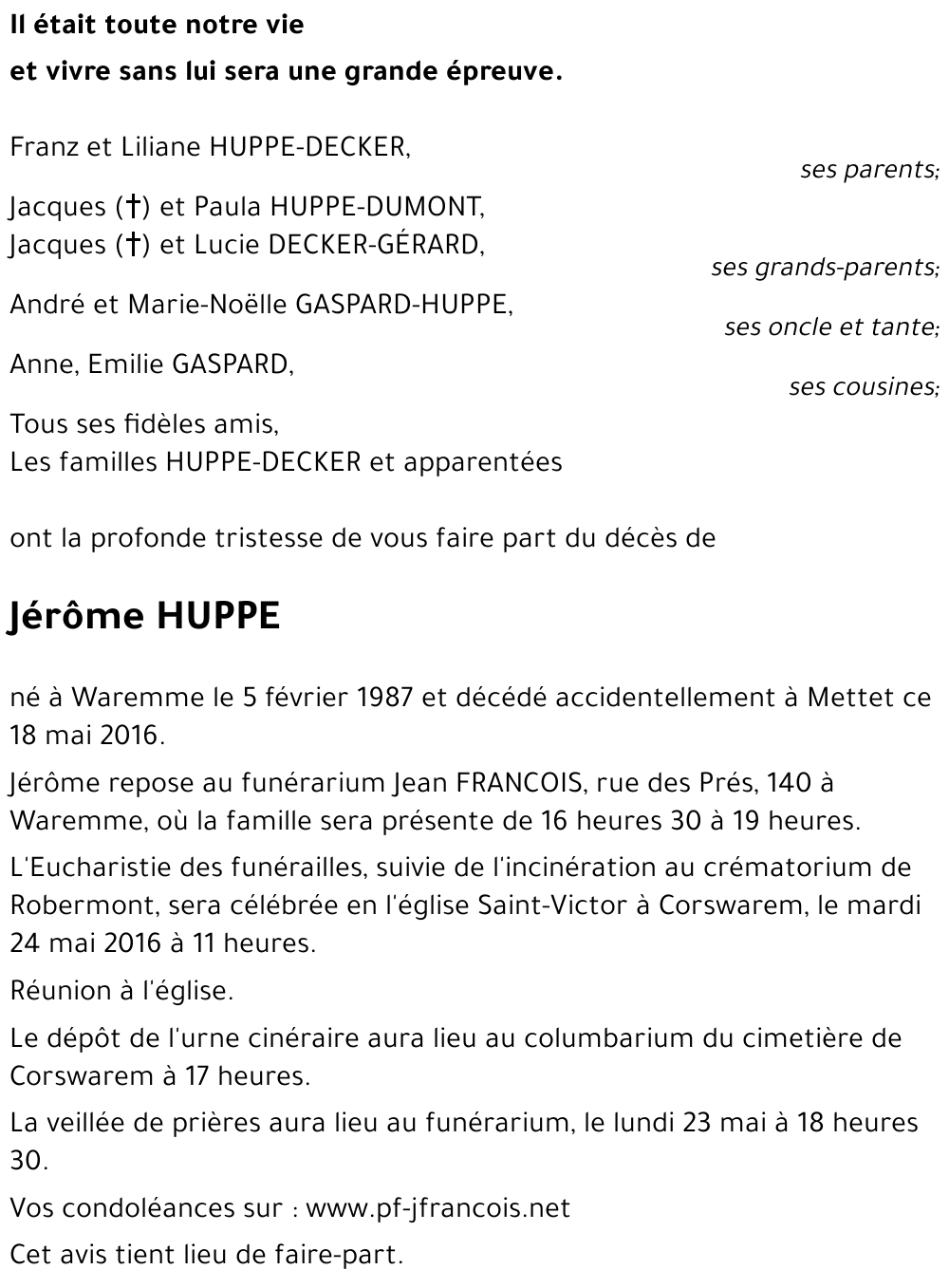 Jérôme HUPPE