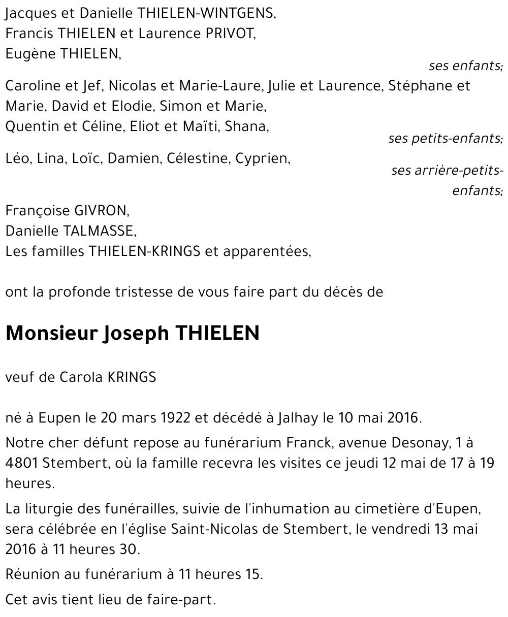 Joseph THIELEN
