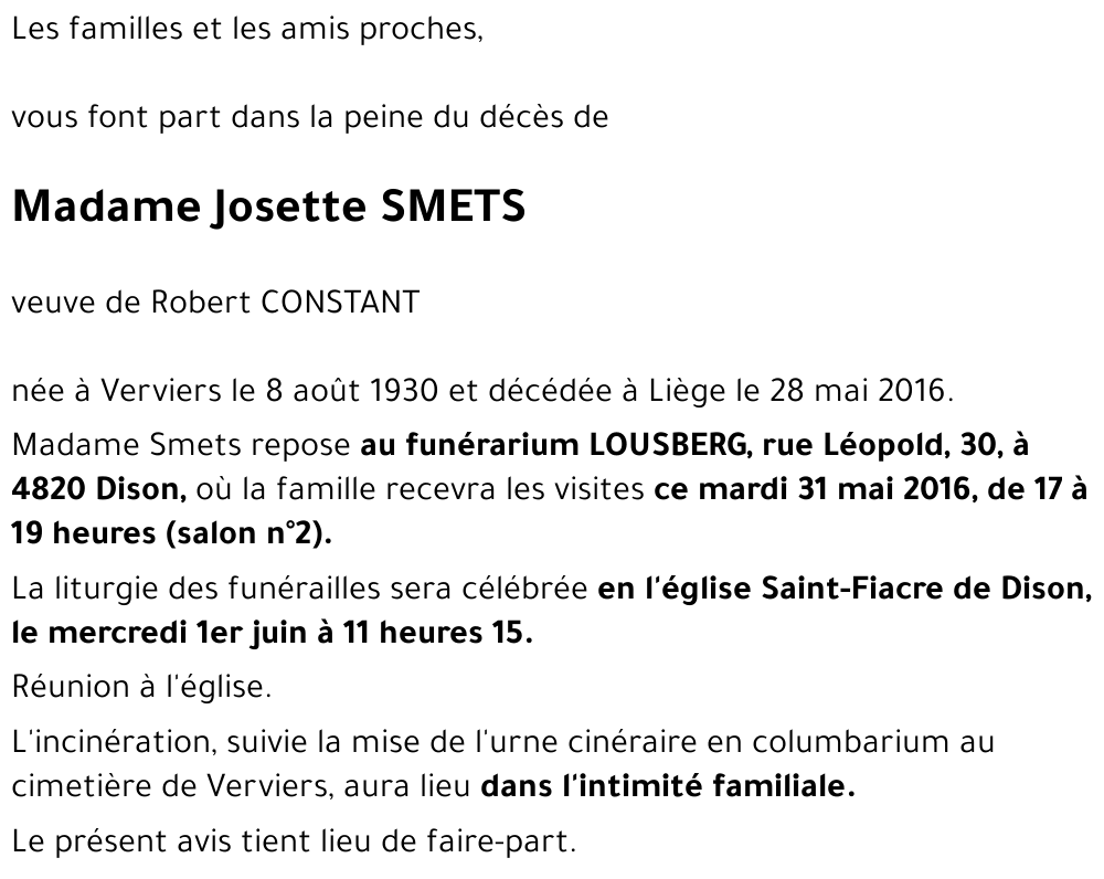 Josette SMETS