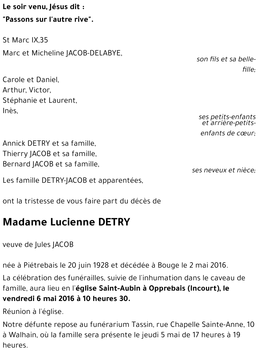 Lucienne DETRY
