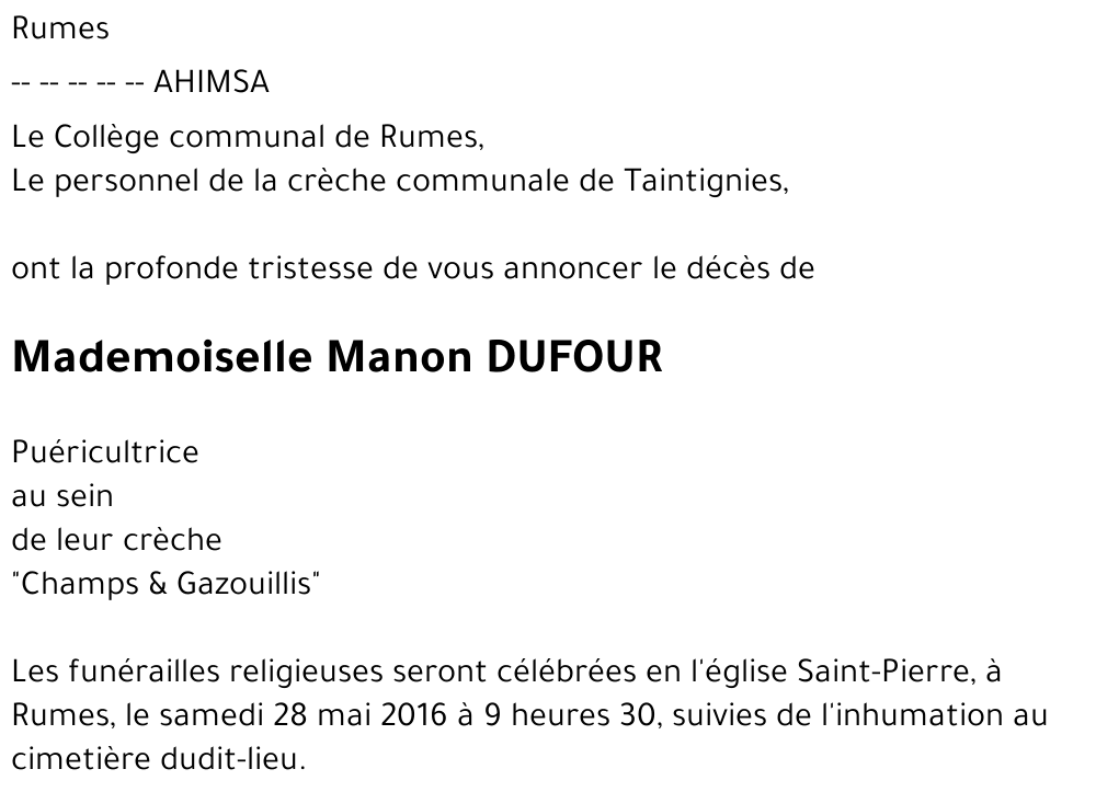 Manon DUFOUR