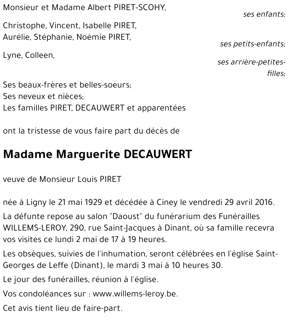 Marguerite DECAUWERT