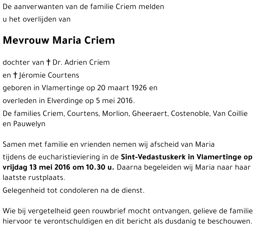Maria Criem