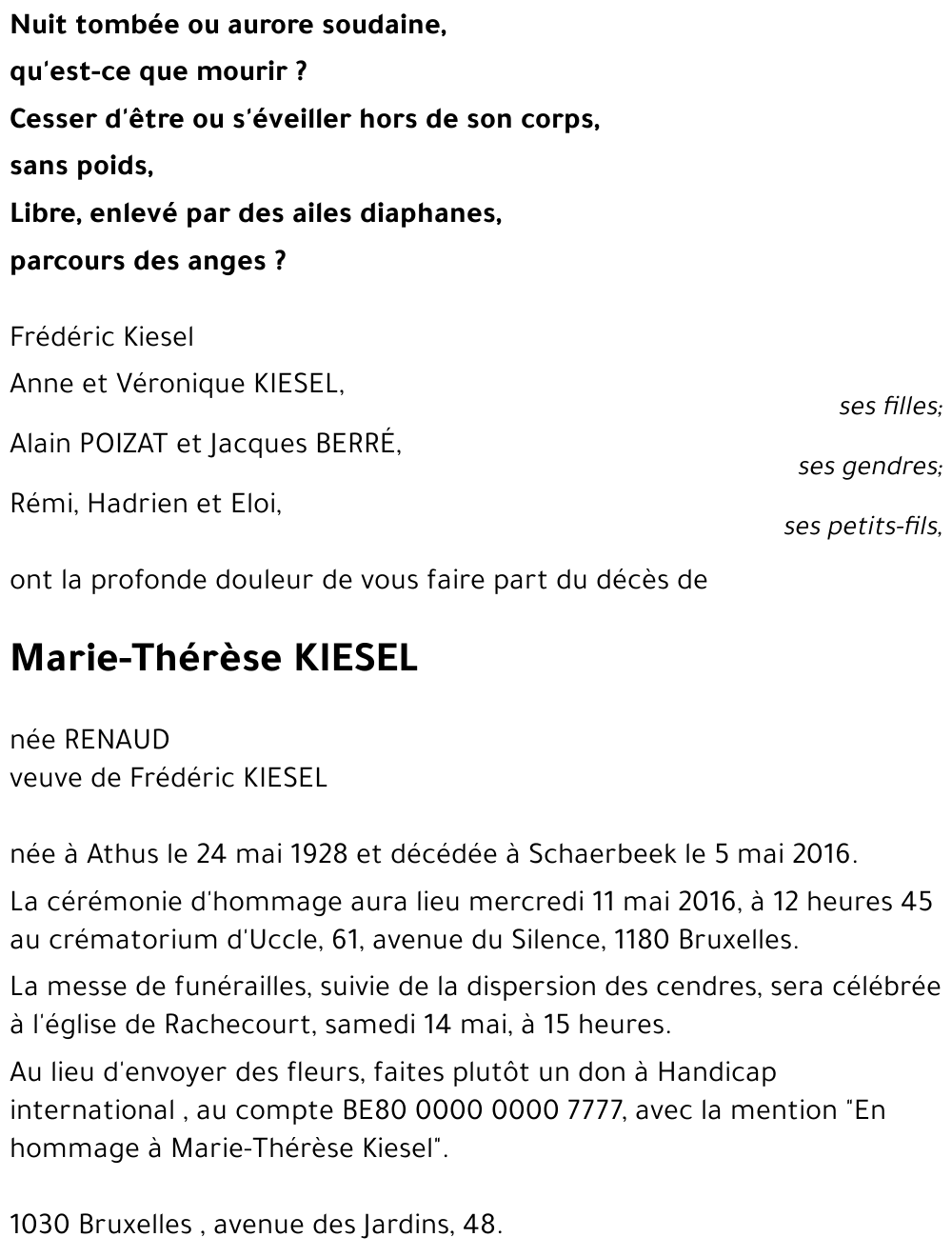 Marie-Thérèse KIESEL