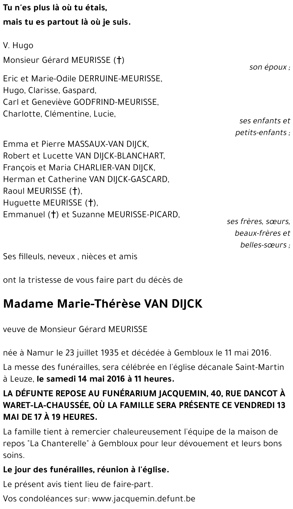 Marie-Thérèse VAN DIJK