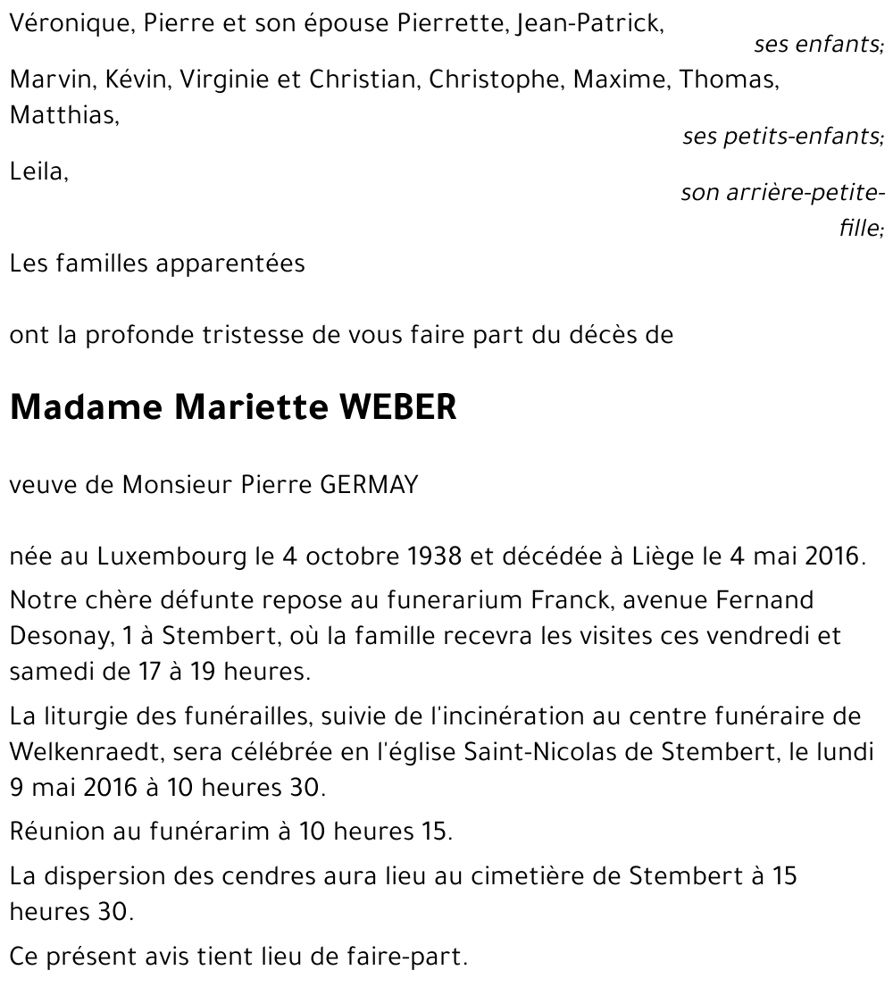 Mariette WEBER