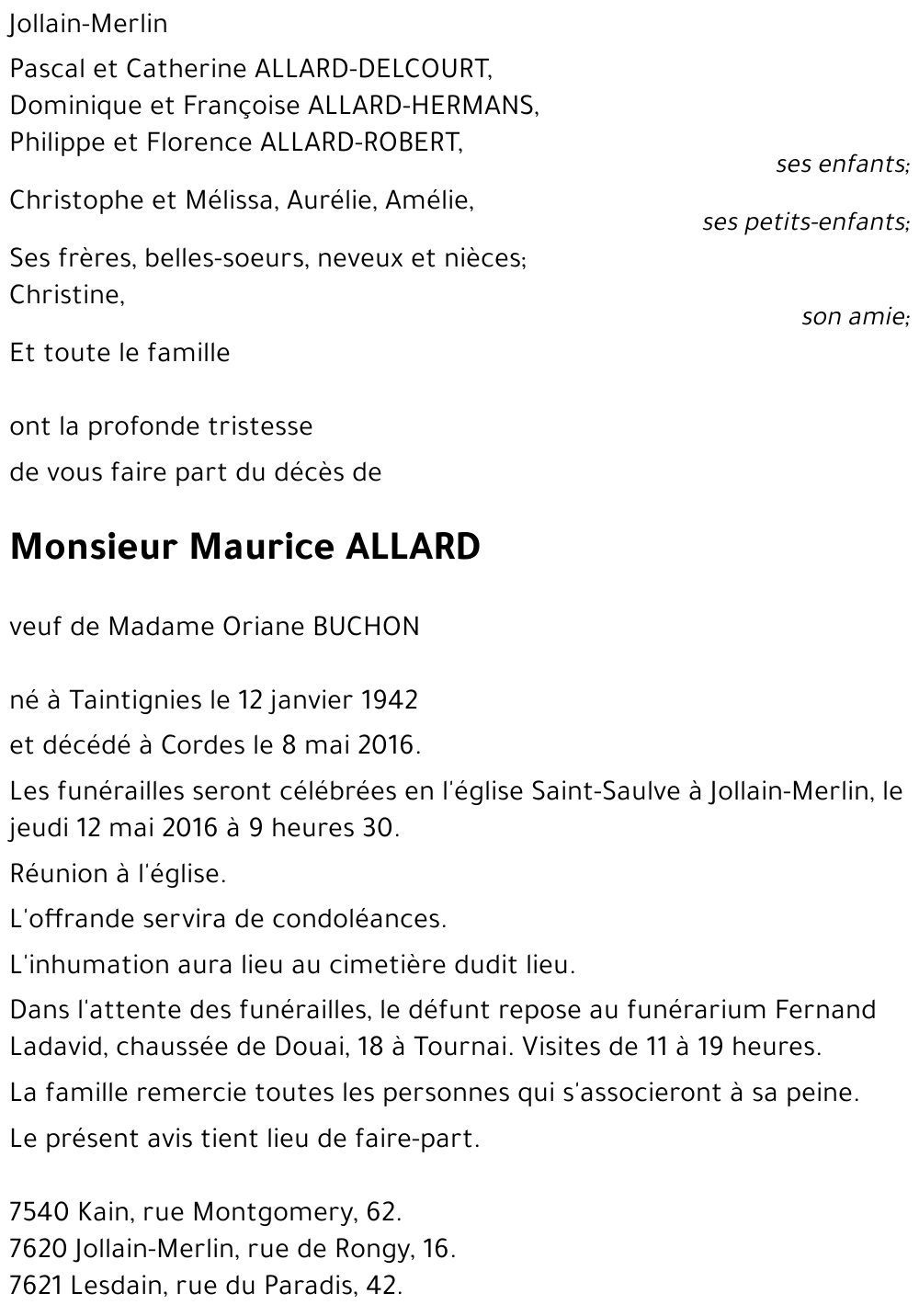 Maurice ALLARD