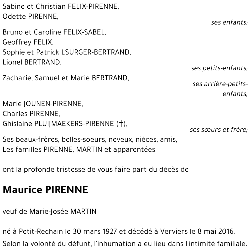 Maurice PIRENNE