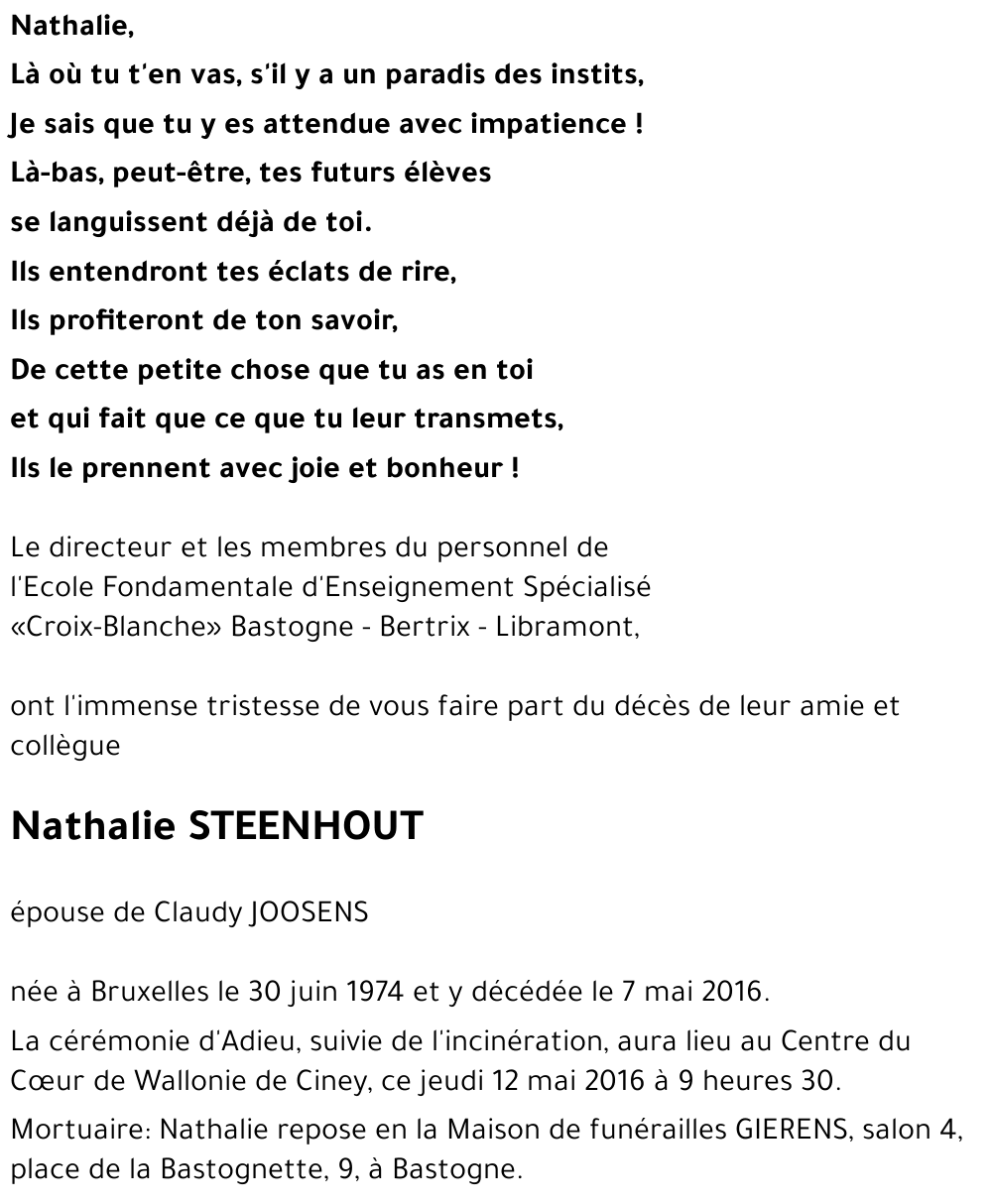 Nathalie STEENHOUT