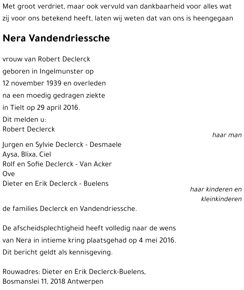 Nera Vandendriessche