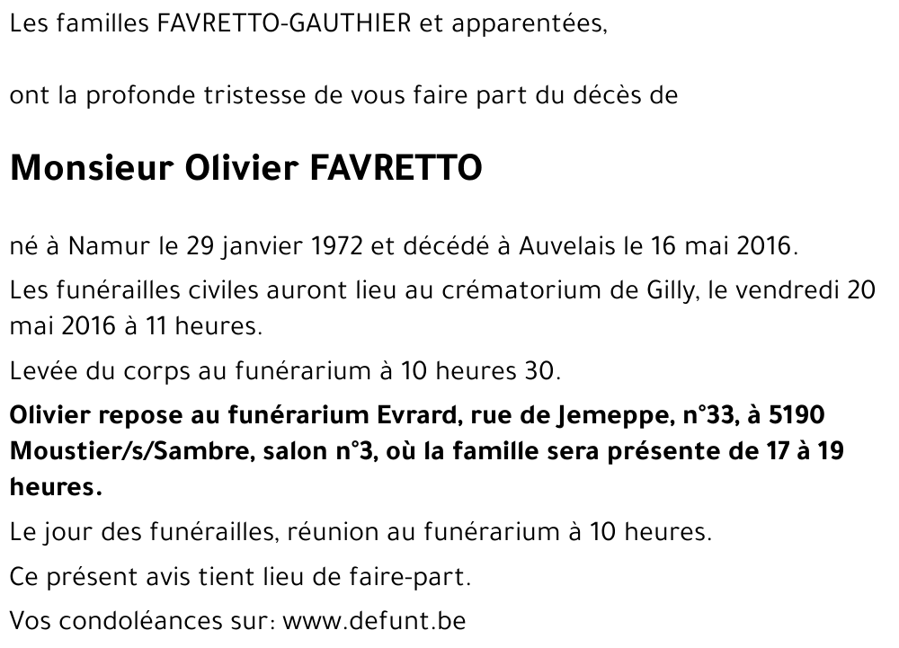 Olivier FAVRETTO