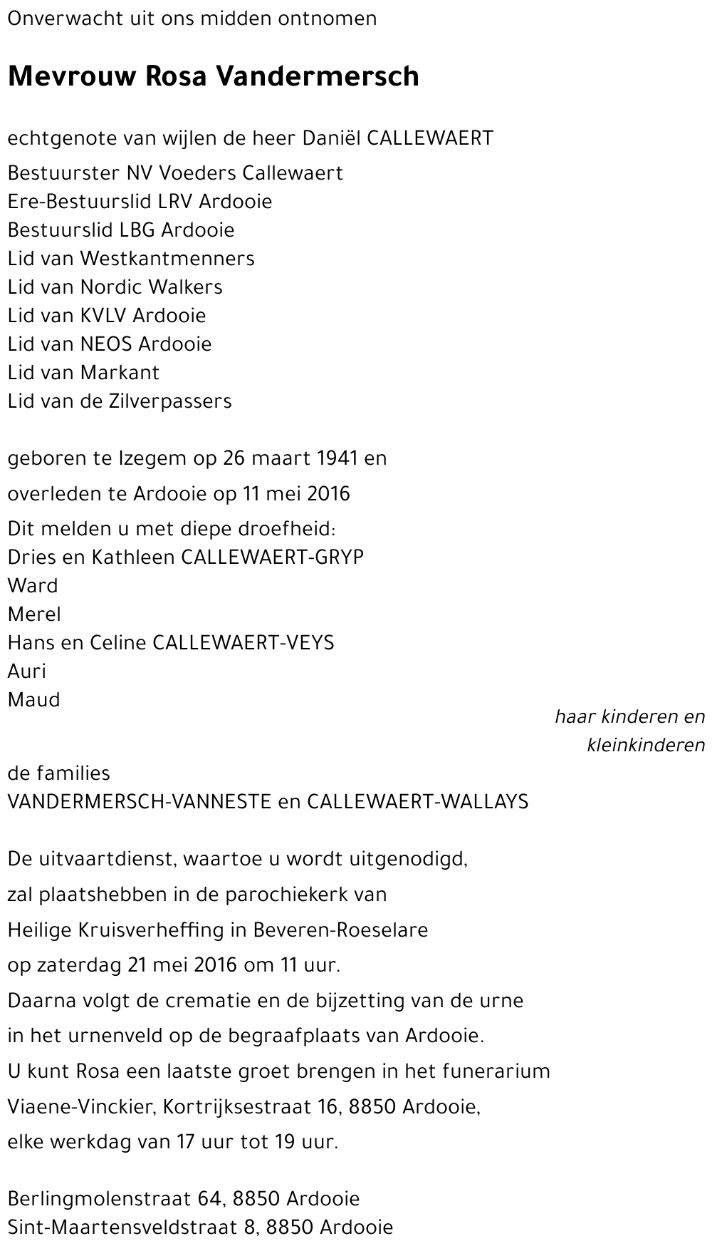 Rosa Vandermersch