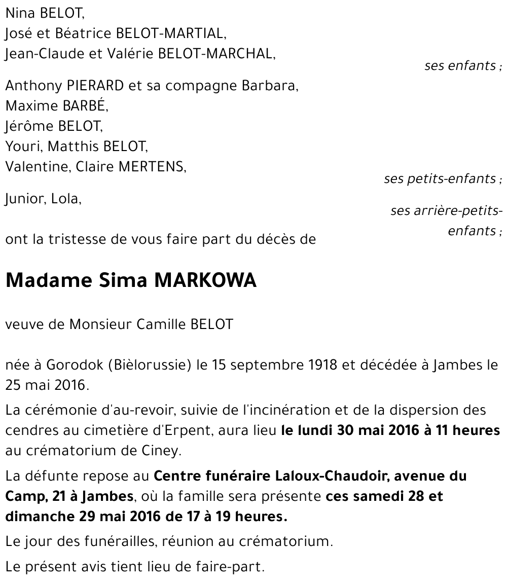 Sima MARKOWA