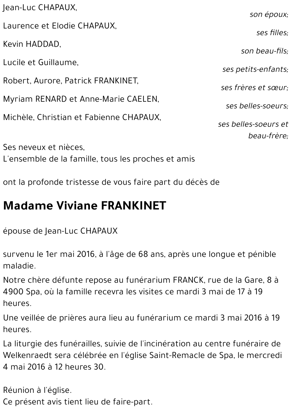 Viviane FRANKINET