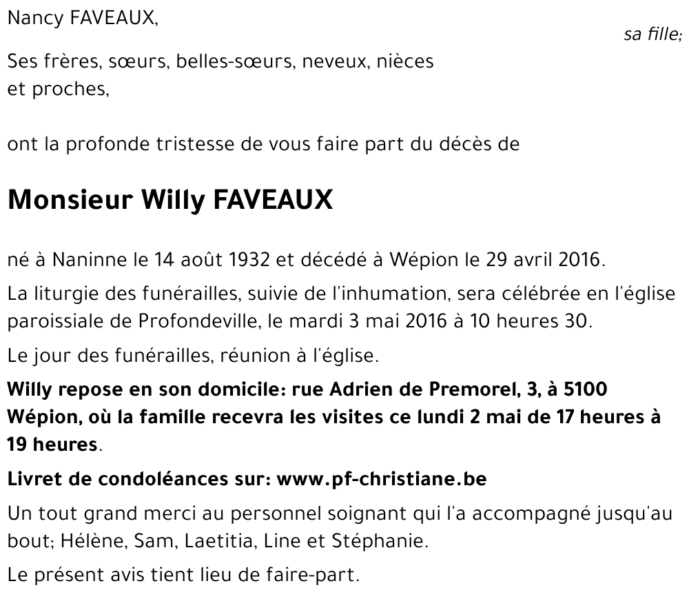 Willy FAVEAUX