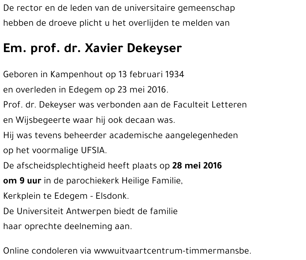 Xavier Dekeyser