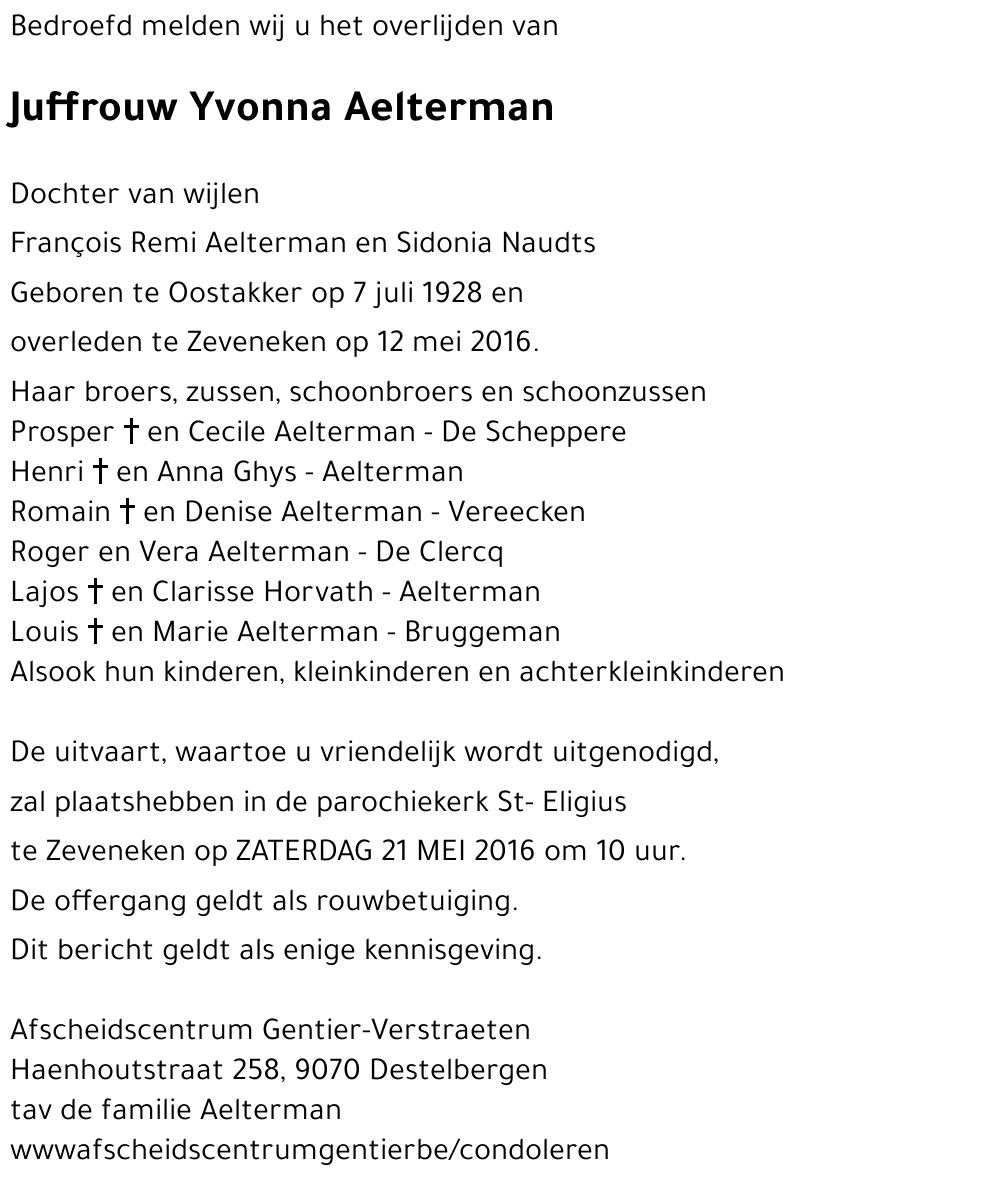 Yvonna Aelterman