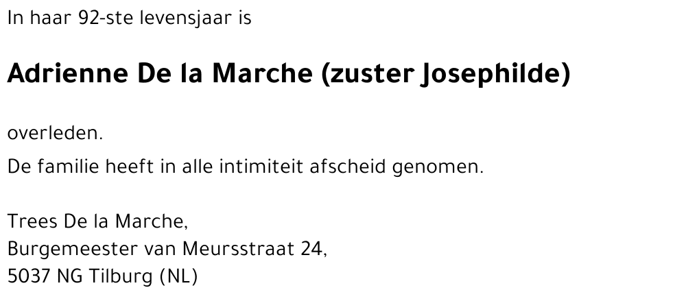 Adrienne De la Marche