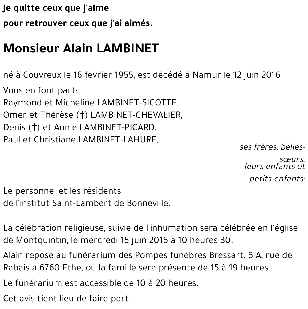 Alain LAMBINET 