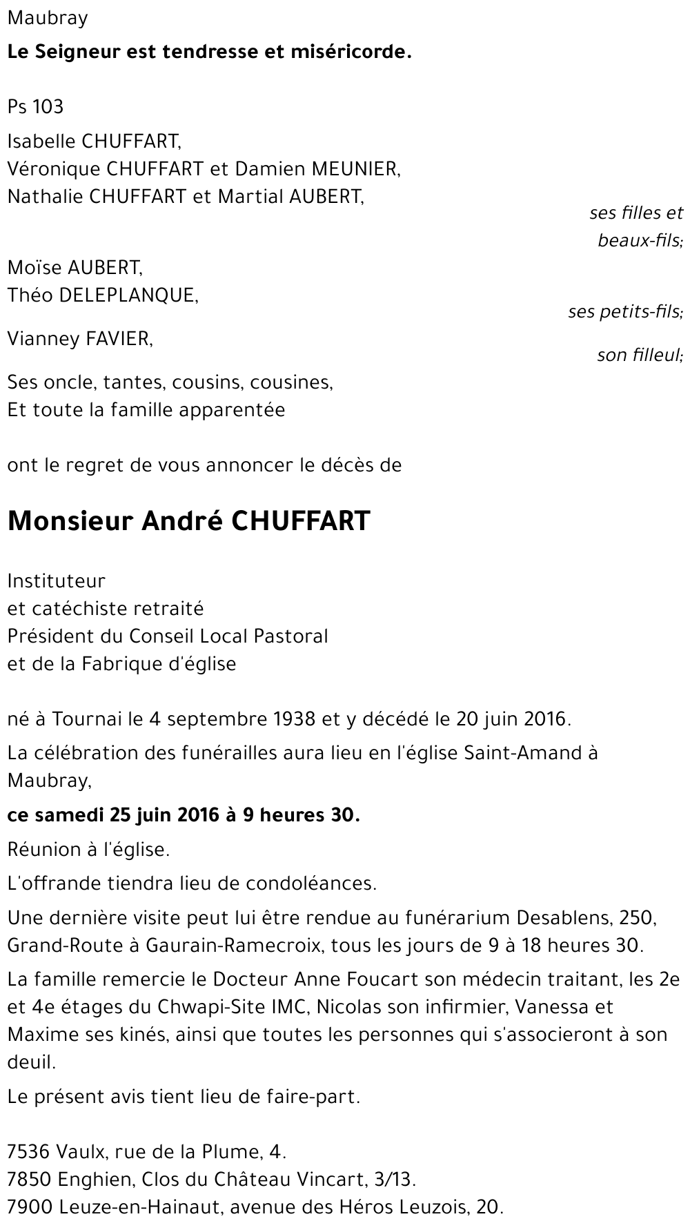 André CHUFFART
