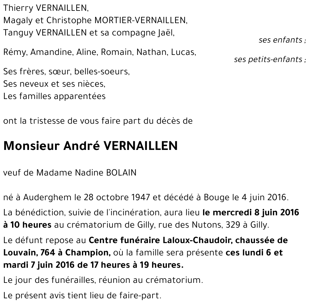André VERNAILLEN