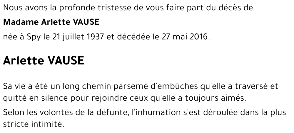 Arlette VAUSE
