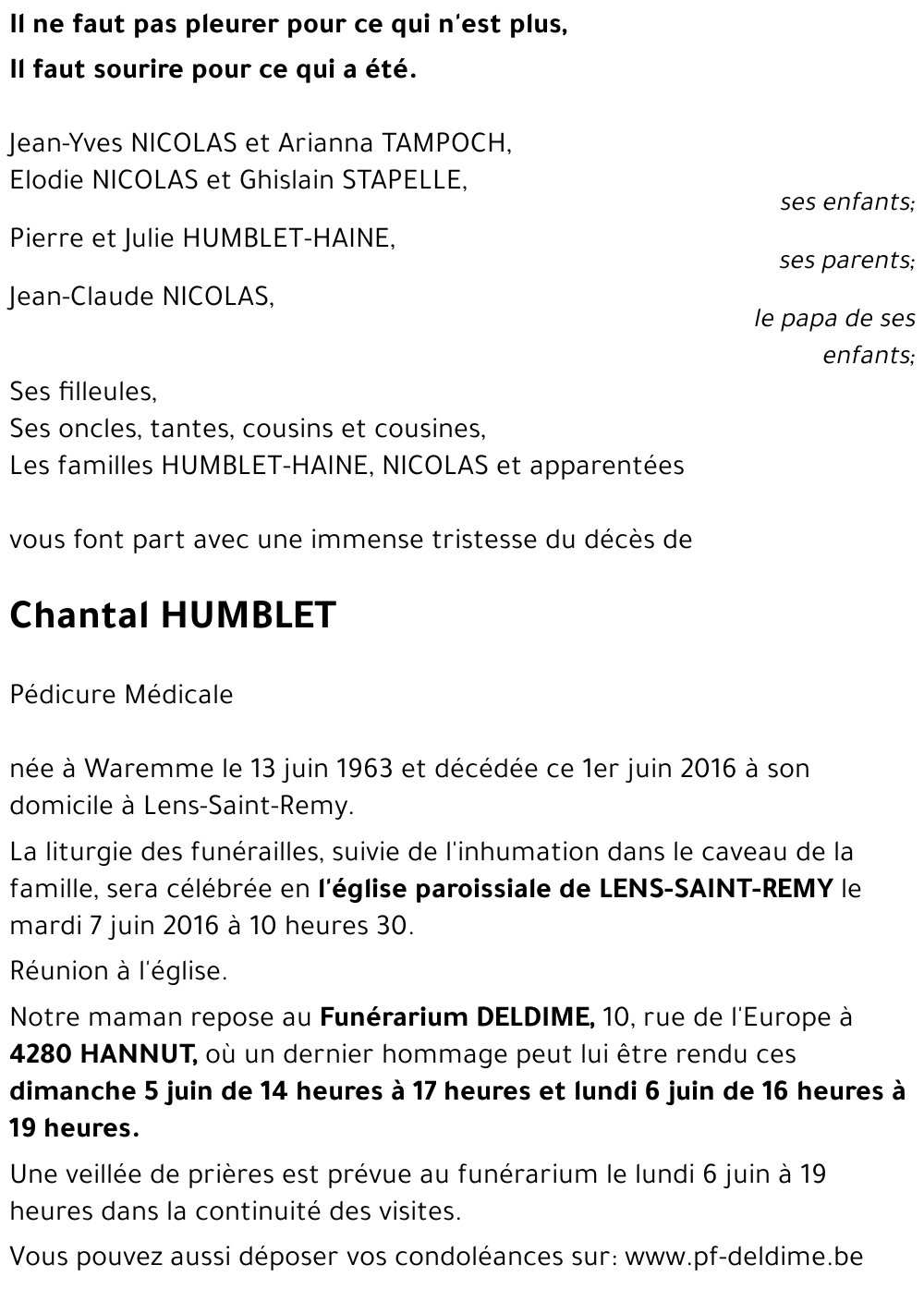 Chantal HUMBLET