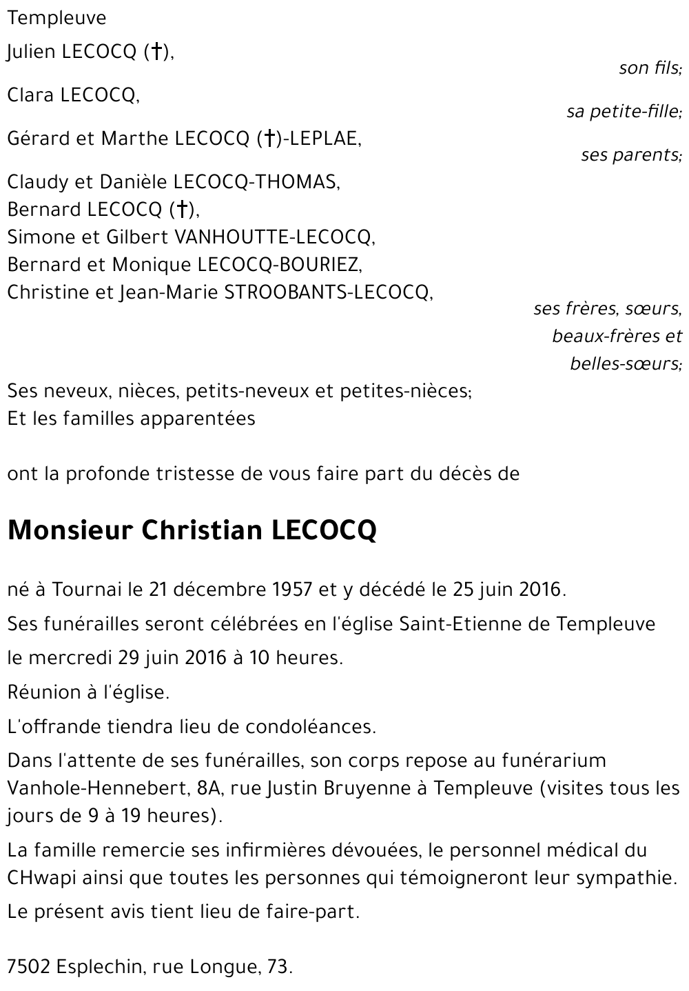 Christian LECOCQ