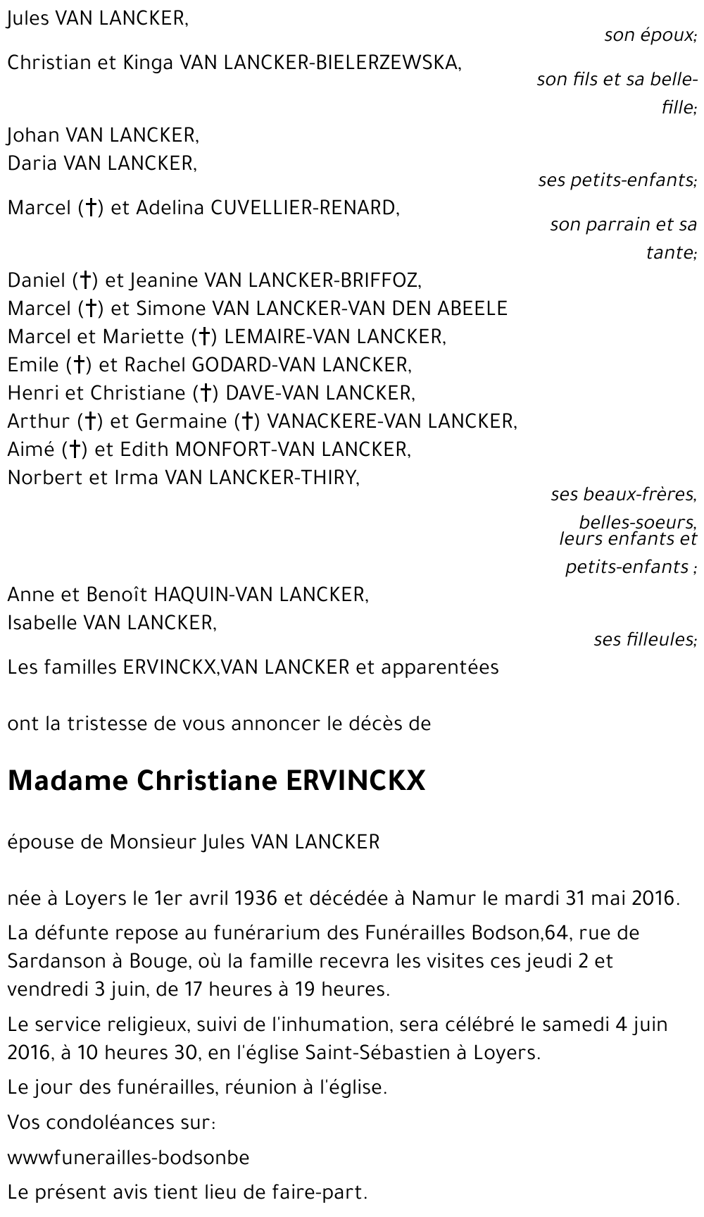 Christiane ERVINCKX