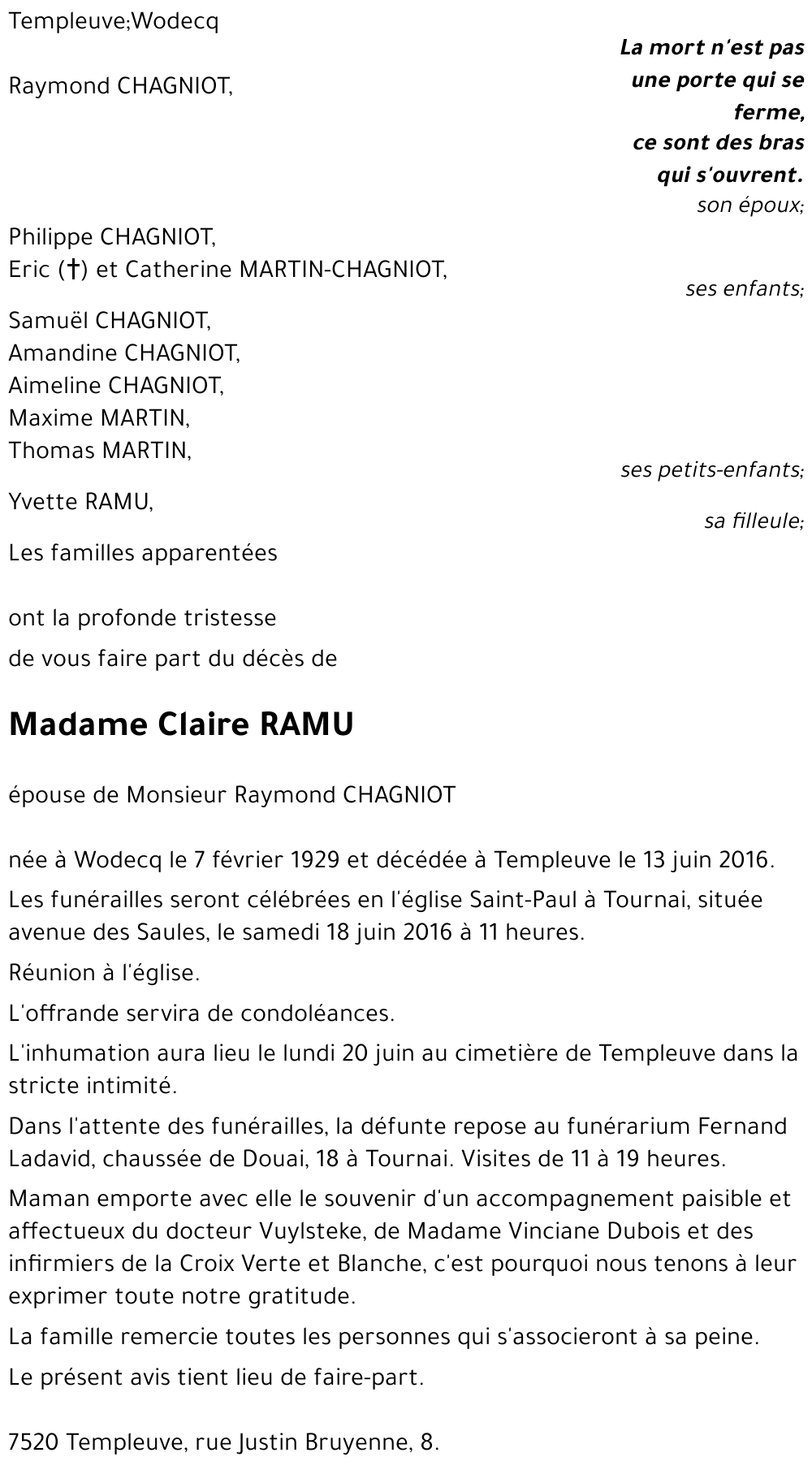 Claire RAMU
