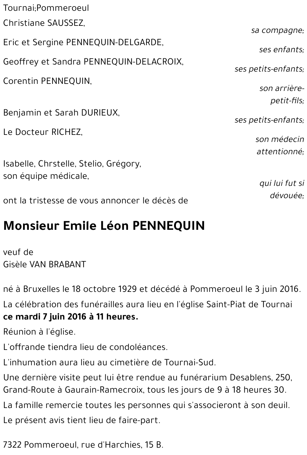 Emile Léon PENNEQUIN