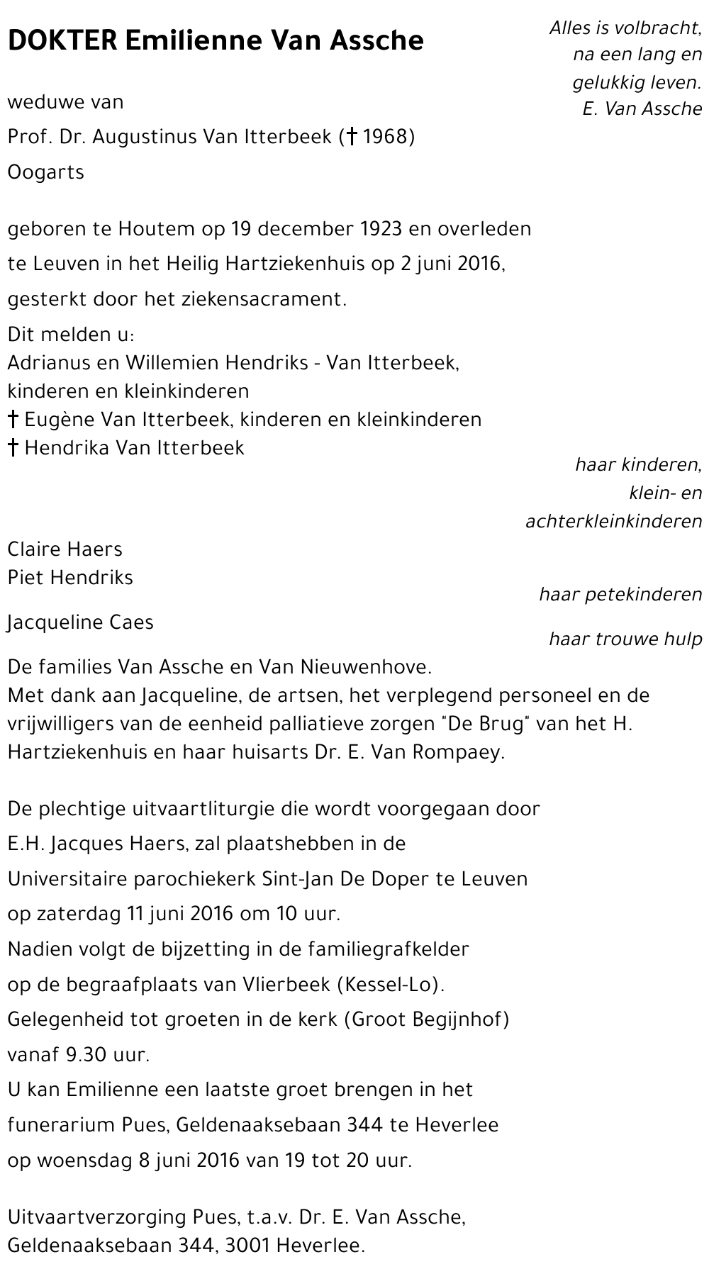 Emilienne Van Assche