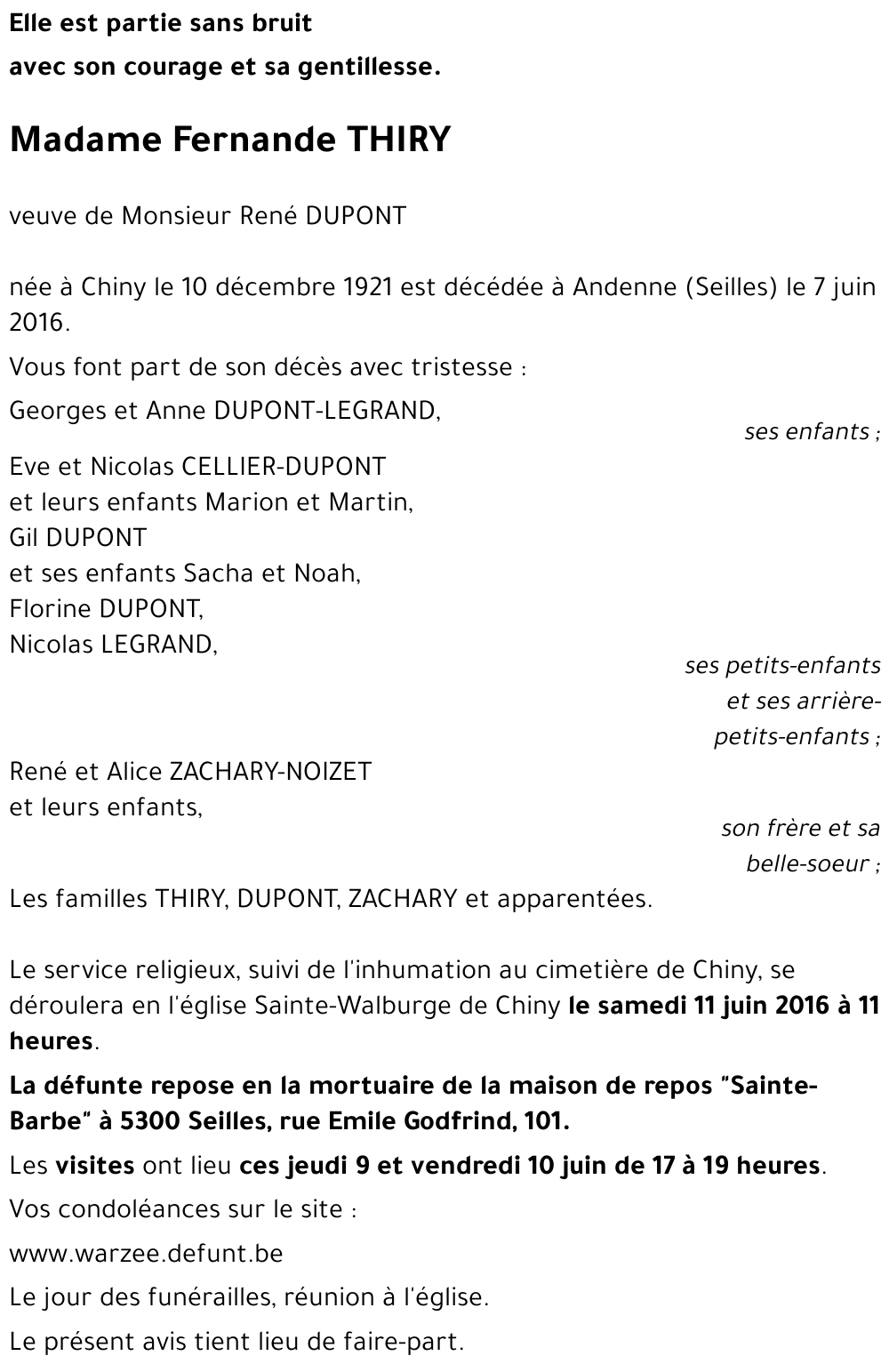 Fernande THIRY