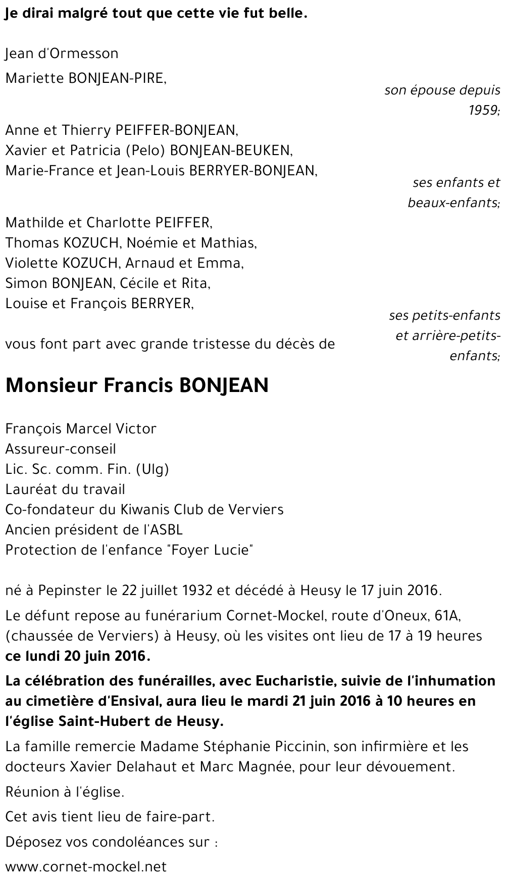 Francis BONJEAN