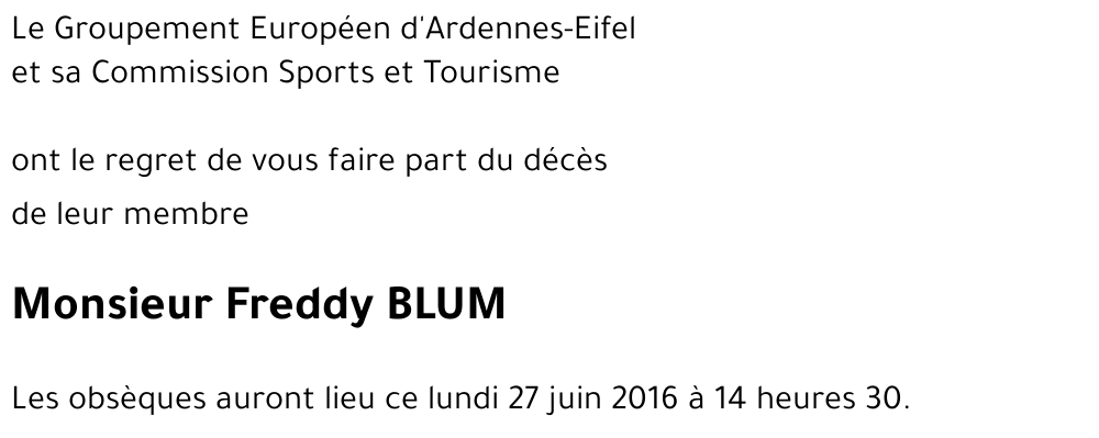 Freddy BLUM