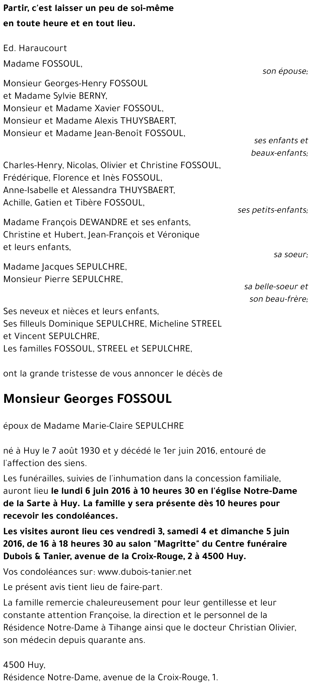 Georges FOSSOUL