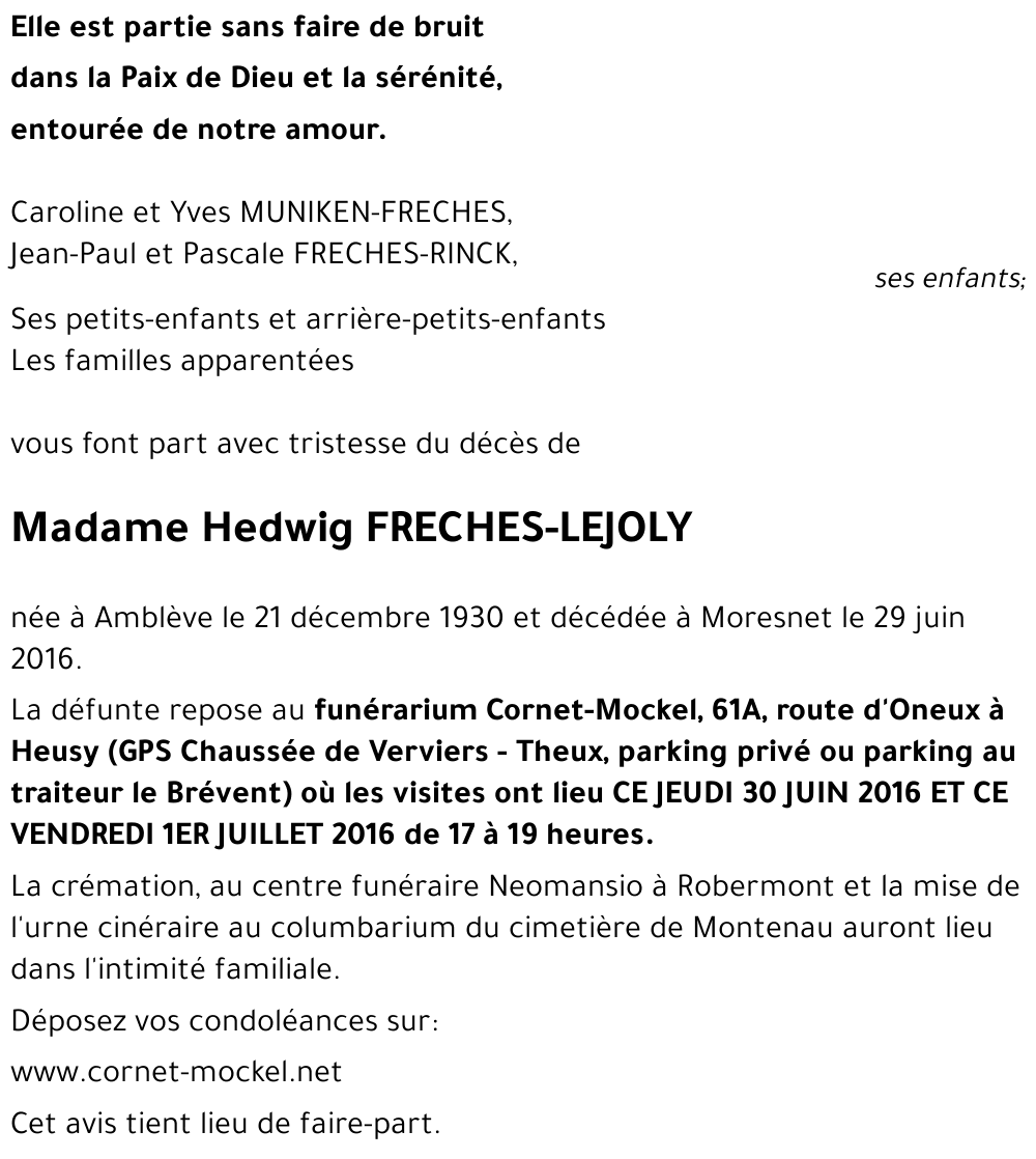 Hedwig LEJOLY