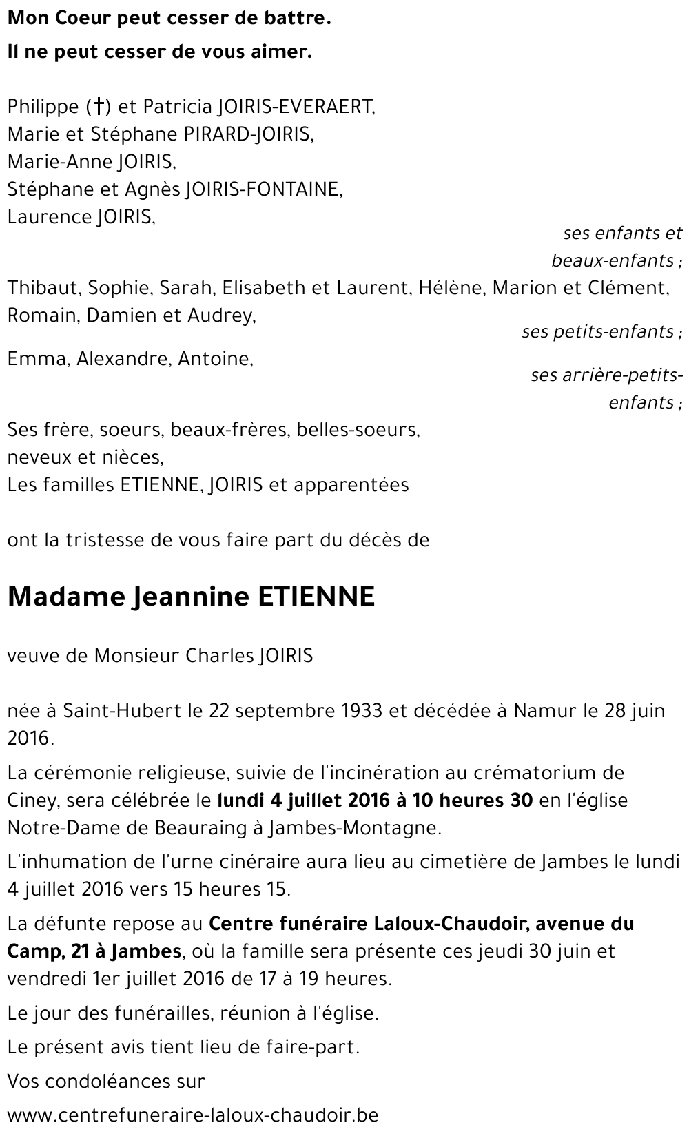 Jeannine ETIENNE