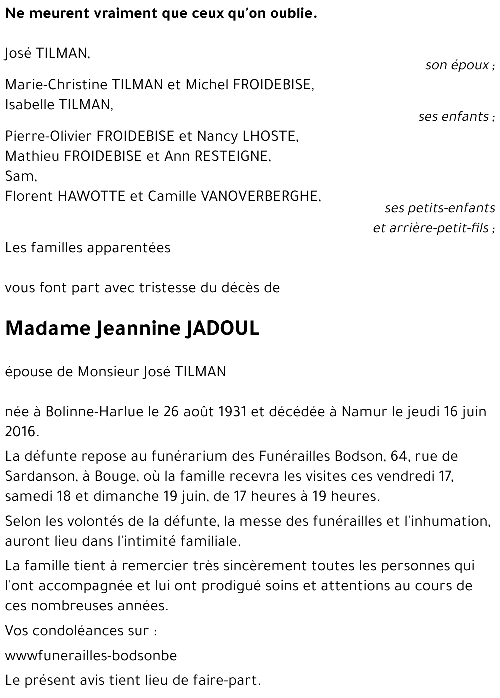 Jeannine JADOUL