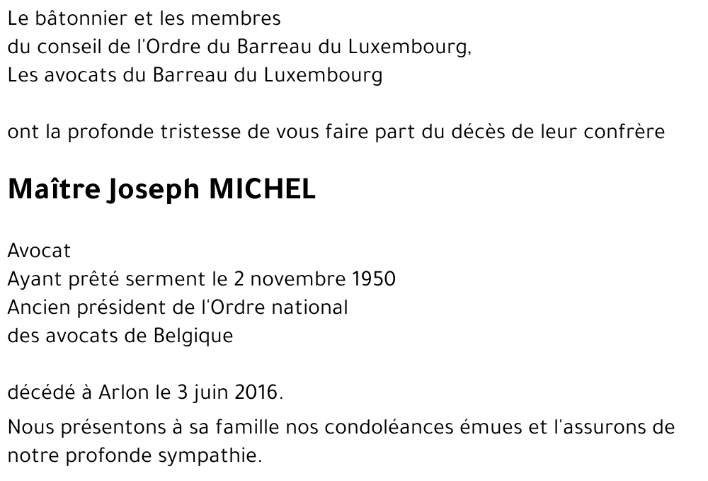 Joseph MICHEL