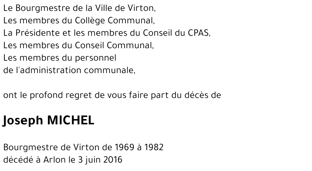 Joseph MICHEL