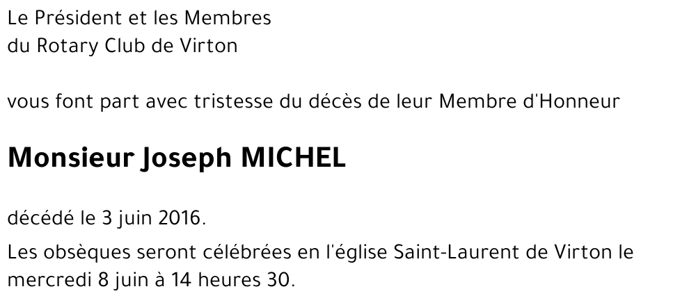 Joseph MICHEL