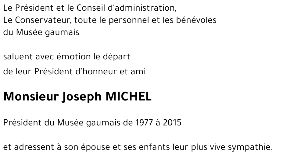 Joseph MICHEL