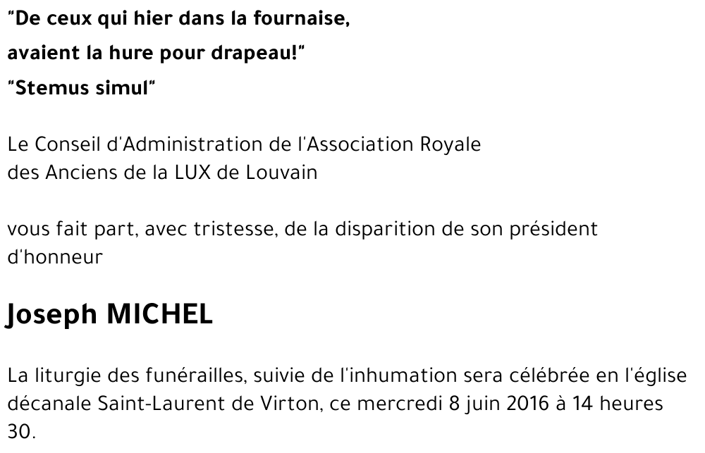 Joseph MICHEL