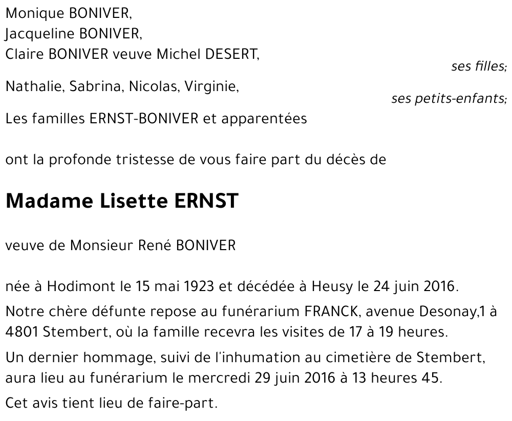 Lisette ERNST