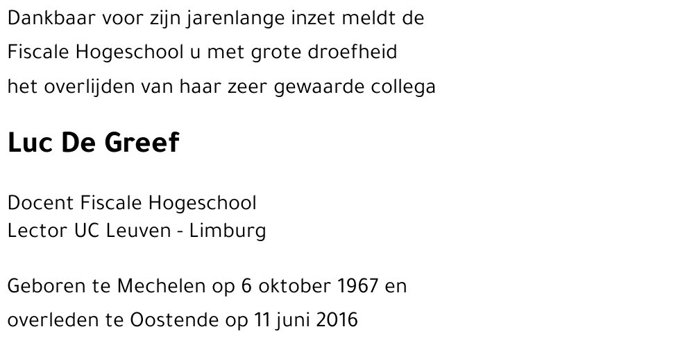 Luc De Greef