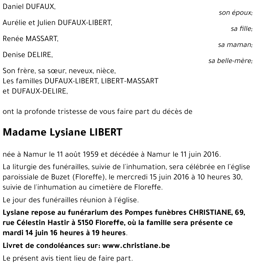 Lysiane LIBERT